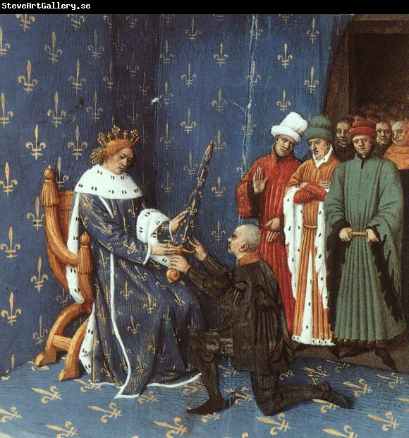 Jean Fouquet Bertrand with the Sword of the Constable of France